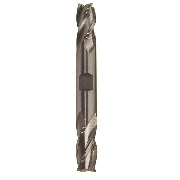 Drill America 3/8"x3/8" HSS 4 Flute Double End End Mill, End Mill Material: High Speed Steel DWCF212